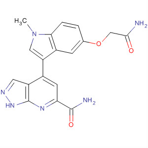 918132-83-9  1H-Pyrazolo[3,4-b]pyridine-6-carboxamide,4-[5-(2-amino-2-oxoethoxy)-1-methyl-1H-indol-3-yl]-
