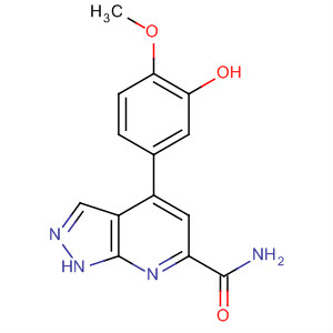 918132-91-9  1H-Pyrazolo[3,4-b]pyridine-6-carboxamide,4-(3-hydroxy-4-methoxyphenyl)-