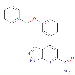 918132-93-1  1H-Pyrazolo[3,4-b]pyridine-6-carboxamide,4-[3-(phenylmethoxy)phenyl]-