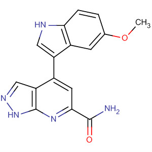918132-96-4  1H-Pyrazolo[3,4-b]pyridine-6-carboxamide,4-(5-methoxy-1H-indol-3-yl)-