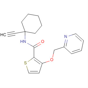 918136-05-7  2-Thiophenecarboxamide,N-(1-ethynylcyclohexyl)-3-(2-pyridinylmethoxy)- 918136-05-7  2-Thiophenecarboxamide,N-(1-ethynylcyclohexyl)-3-(2-pyridinylmethoxy)-