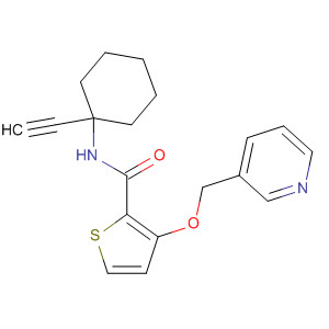 918136-11-5  2-Thiophenecarboxamide,N-(1-ethynylcyclohexyl)-3-(3-pyridinylmethoxy)- 918136-11-5  2-Thiophenecarboxamide,N-(1-ethynylcyclohexyl)-3-(3-pyridinylmethoxy)-