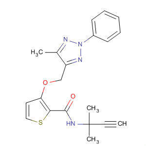 918136-32-0  2-Thiophenecarboxamide,N-(1,1-dimethyl-2-propyn-1-yl)-3-[(5-methyl-2-phenyl-2H-1,2,3-triazol-4-yl)methoxy]-