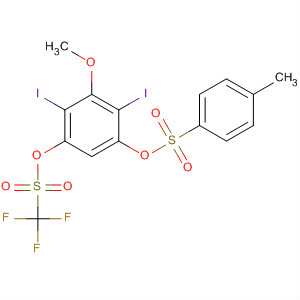 918140-68-8  Methanesulfonic acid, 1,1,1-trifluoro-,2,4-diiodo-3-methoxy-5-[[(4-methylphenyl)sulfonyl]oxy]phenyl ester