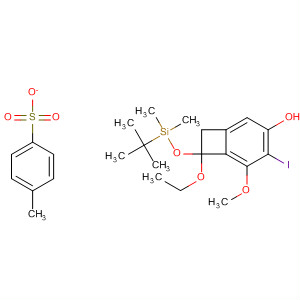 918140-71-3  Bicyclo[4.2.0]octa-1,3,5-trien-3-ol,7-[[(1,1-dimethylethyl)dimethylsilyl]oxy]-7-ethoxy-4-iodo-5-methoxy-,3-(4-methylbenzenesulfonate)