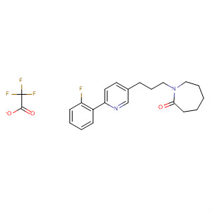 918145-55-8  2H-Azepin-2-one, 1-[3-[6-(2-fluorophenyl)-3-pyridinyl]propyl]hexahydro-,2,2,2-trifluoroacetate (1:1)