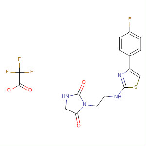 918146-07-3  2,4-Imidazolidinedione,3-[2-[[4-(4-fluorophenyl)-2-thiazolyl]amino]ethyl]-, 2,2,2-trifluoroacetate(1:1)