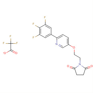 918146-63-1  2,5-Pyrrolidinedione,1-[2-[[6-(3,4,5-trifluorophenyl)-3-pyridinyl]oxy]ethyl]-,2,2,2-trifluoroacetate (1:1)