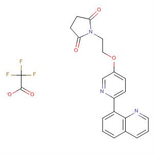 918146-73-3  2,5-Pyrrolidinedione, 1-[2-[[6-(8-quinolinyl)-3-pyridinyl]oxy]ethyl]-,2,2,2-trifluoroacetate (1:1)
