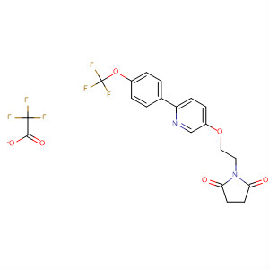 918146-75-5  2,5-Pyrrolidinedione,1-[2-[[6-[4-(trifluoromethoxy)phenyl]-3-pyridinyl]oxy]ethyl]-,2,2,2-trifluoroacetate (1:1)