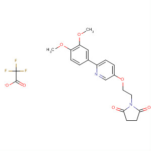 918146-81-3  2,5-Pyrrolidinedione,1-[2-[[6-(3,4-dimethoxyphenyl)-3-pyridinyl]oxy]ethyl]-,2,2,2-trifluoroacetate (1:1)