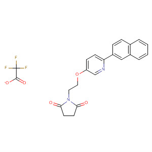 918146-87-9  2,5-Pyrrolidinedione, 1-[2-[[6-(2-naphthalenyl)-3-pyridinyl]oxy]ethyl]-,2,2,2-trifluoroacetate (1:1)