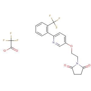 918146-93-7  2,5-Pyrrolidinedione,1-[2-[[6-[2-(trifluoromethyl)phenyl]-3-pyridinyl]oxy]ethyl]-,2,2,2-trifluoroacetate (1:1)