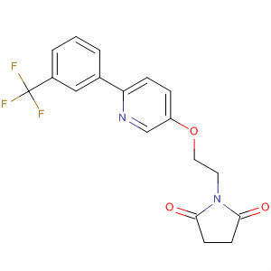918146-98-2  2,5-Pyrrolidinedione,1-[2-[[6-[3-(trifluoromethyl)phenyl]-3-pyridinyl]oxy]ethyl]-