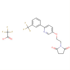 918146-99-3  2,5-Pyrrolidinedione,1-[2-[[6-[3-(trifluoromethyl)phenyl]-3-pyridinyl]oxy]ethyl]-,2,2,2-trifluoroacetate (1:1)
