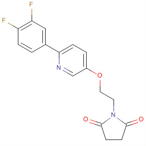 918147-02-1  2,5-Pyrrolidinedione, 1-[2-[[6-(3,4-difluorophenyl)-3-pyridinyl]oxy]ethyl]-