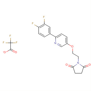 918147-03-2  2,5-Pyrrolidinedione, 1-[2-[[6-(3,4-difluorophenyl)-3-pyridinyl]oxy]ethyl]-,2,2,2-trifluoroacetate (1:1)