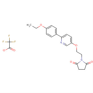 918147-09-8  2,5-Pyrrolidinedione, 1-[2-[[6-(4-ethoxyphenyl)-3-pyridinyl]oxy]ethyl]-,2,2,2-trifluoroacetate (1:1)