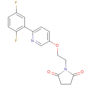 918147-12-3  2,5-Pyrrolidinedione, 1-[2-[[6-(2,5-difluorophenyl)-3-pyridinyl]oxy]ethyl]-