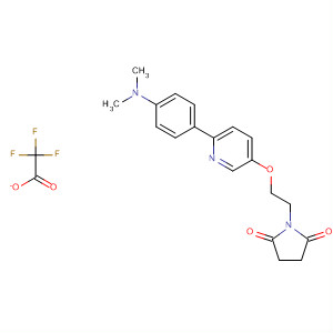 918147-15-6  2,5-Pyrrolidinedione,1-[2-[[6-[4-(dimethylamino)phenyl]-3-pyridinyl]oxy]ethyl]-,2,2,2-trifluoroacetate (1:1)