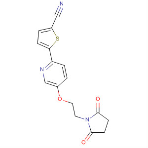 918147-20-3  2-Thiophenecarbonitrile,5-[5-[2-(2,5-dioxo-1-pyrrolidinyl)ethoxy]-2-pyridinyl]-