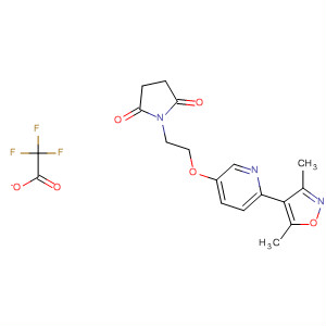 918147-23-6  2,5-Pyrrolidinedione,1-[2-[[6-(3,5-dimethyl-4-isoxazolyl)-3-pyridinyl]oxy]ethyl]-,2,2,2-trifluoroacetate (1:1)
