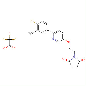 918147-29-2  2,5-Pyrrolidinedione,1-[2-[[6-(4-fluoro-3-methylphenyl)-3-pyridinyl]oxy]ethyl]-,2,2,2-trifluoroacetate (1:1)
