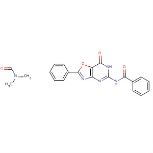 918147-59-8  Benzamide,N-(6,7-dihydro-7-oxo-2-phenyloxazolo[4,5-d]pyrimidin-5-yl)-, compd.with N,N-dimethylformamide (1:1)