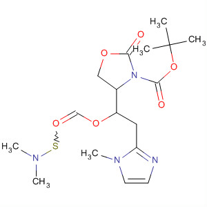 918149-08-3  3-Oxazolidinecarboxylic acid,4-[(1R)-1-[(dimethylamino)thioxomethoxy]-2-(1-methyl-1H-imidazol-2-yl)ethyl]-2-oxo-, 1,1-dimethylethyl ester, (4S)-