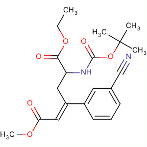 918154-36-6  2-Hexenedioic acid,3-(3-cyanophenyl)-5-[[(1,1-dimethylethoxy)carbonyl]amino]-, 1-ethyl6-methyl ester, (2E,5S)-