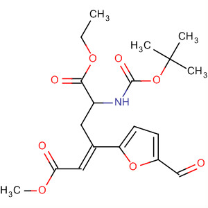 918154-40-2  2-Hexenedioic acid,5-[[(1,1-dimethylethoxy)carbonyl]amino]-3-(5-formyl-2-furanyl)-, 1-ethyl6-methyl ester, (2E,5S)-