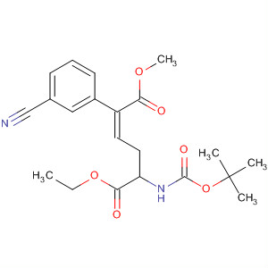 918154-43-5  2-Hexenedioic acid,2-(3-cyanophenyl)-5-[[(1,1-dimethylethoxy)carbonyl]amino]-, 1-ethyl6-methyl ester, (2Z,5S)-