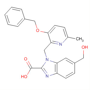 918155-79-0  1H-Benzimidazole-2-carboxylic acid,6-(hydroxymethyl)-1-[[6-methyl-3-(phenylmethoxy)-2-pyridinyl]methyl]-
