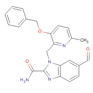 918155-86-9  1H-Benzimidazole-2-carboxamide,6-formyl-1-[[6-methyl-3-(phenylmethoxy)-2-pyridinyl]methyl]-