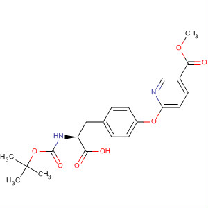 918157-21-8  3-Pyridinecarboxylic acid,6-[4-[(2S)-2-carboxy-2-[[(1,1-dimethylethoxy)carbonyl]amino]ethyl]phenoxy]-, methyl ester