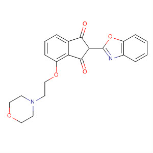 918158-21-1  1H-Indene-1,3(2H)-dione,2-(2-benzoxazolyl)-4-[2-(4-morpholinyl)ethoxy]-