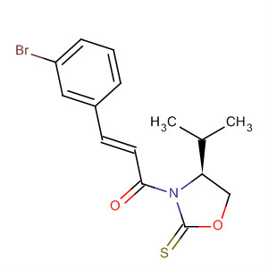 918287-58-8  2-Propen-1-one,3-(3-bromophenyl)-1-[(4S)-4-(1-methylethyl)-2-thioxo-3-oxazolidinyl]-,(2E)-