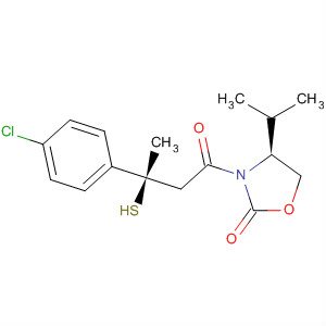 918287-72-6  2-Oxazolidinone,3-[(3S)-3-(4-chlorophenyl)-3-mercapto-1-oxobutyl]-4-(1-methylethyl)-,(4S)-