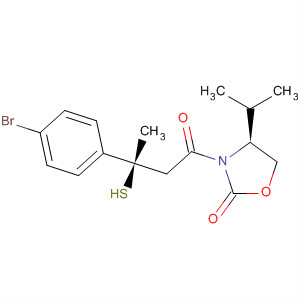 918287-73-7  2-Oxazolidinone,3-[(3S)-3-(4-bromophenyl)-3-mercapto-1-oxobutyl]-4-(1-methylethyl)-,(4S)-