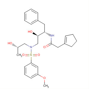 918294-61-8  2-Cyclopentene-1-acetamide,N-[(1S,2R)-2-hydroxy-3-[[(2S)-2-hydroxypropyl][(3-methoxyphenyl)sulfonyl]amino]-1-(phenylmethyl)propyl]-, (1S)-
