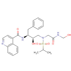 918295-12-2  4-Quinolinecarboxamide,N-[(1S,2R)-2-hydroxy-3-[[2-(hydroxymethylamino)-2-oxoethyl][(1-methylethyl)sulfonyl]amino]-1-(phenylmethyl)propyl]-