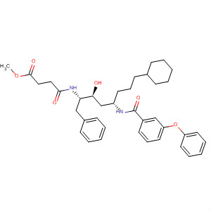 918295-72-4  Butanoic acid,4-[[(1S,2S,4S)-7-cyclohexyl-2-hydroxy-4-[(3-phenoxybenzoyl)amino]-1-(phenylmethyl)heptyl]amino]-4-oxo-, methyl ester