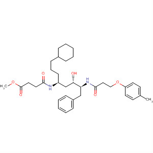 918295-96-2  Butanoic acid,4-[[(1S,3S,4S)-1-(3-cyclohexylpropyl)-3-hydroxy-4-[[3-(4-methylphenoxy)-1-oxopropyl]amino]-5-phenylpentyl]amino]-4-oxo-, methyl ester