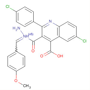 918296-11-4  4-Quinolinecarboxylic acid, 6-chloro-2-(4-chlorophenyl)-,2-[(4-methoxyphenyl)methylene]hydrazide