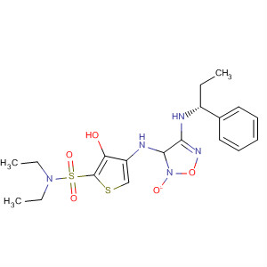 918297-83-3  2-Thiophenesulfonamide,N,N-diethyl-3-hydroxy-4-[[2-oxido-4-[[(1R)-1-phenylpropyl]amino]-1,2,5-oxadiazol-3-yl]amino]-