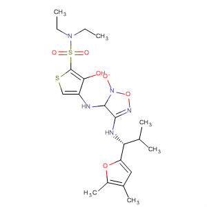 918297-87-7  2-Thiophenesulfonamide,4-[[4-[[(1R)-1-(4,5-dimethyl-2-furanyl)-2-methylpropyl]amino]-2-oxido-1,2,5-oxadiazol-3-yl]amino]-N,N-diethyl-3-hydroxy-