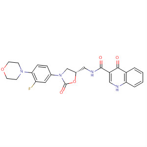 918301-50-5  3-Quinolinecarboxamide,N-[[(5S)-3-[3-fluoro-4-(4-morpholinyl)phenyl]-2-oxo-5-oxazolidinyl]methyl]-1,4-dihydro-4-oxo-