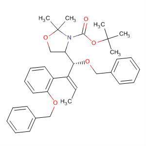 918305-11-0  3-Oxazolidinecarboxylic acid,2,2-dimethyl-4-[(1R,2E)-1-(phenylmethoxy)-2-[2-(phenylmethoxy)phenyl]-2-buten-1-yl]-, 1,1-dimethylethyl ester, (4S)-