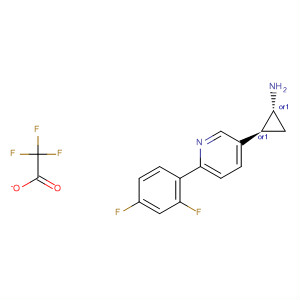 918305-56-3  Cyclopropanamine, 2-[6-(2,4-difluorophenyl)-3-pyridinyl]-, (1R,2S)-rel-,2,2,2-trifluoroacetate (1:1)
