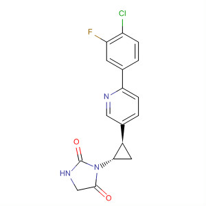 918306-15-7  2,4-Imidazolidinedione,3-[(1S,2R)-2-[6-(4-chloro-3-fluorophenyl)-3-pyridinyl]cyclopropyl]-